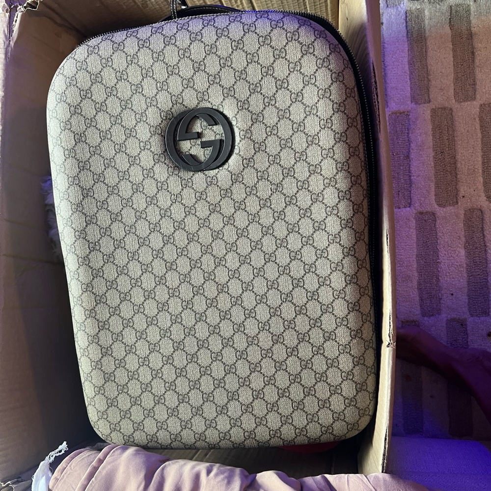 Gucci Gray Backpack with Iconic Design